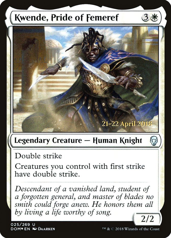 Kwende, Pride of Femeref [Dominaria Prerelease Promos] | Total Play