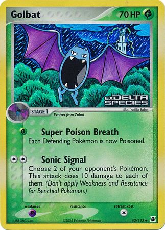 Golbat (43/113) (Stamped) [EX: Delta Species] | Total Play