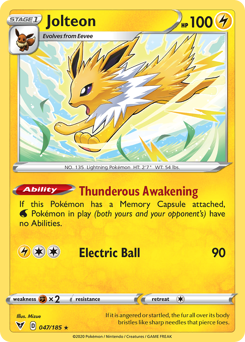 Jolteon (047/185) [Sword & Shield: Vivid Voltage] | Total Play