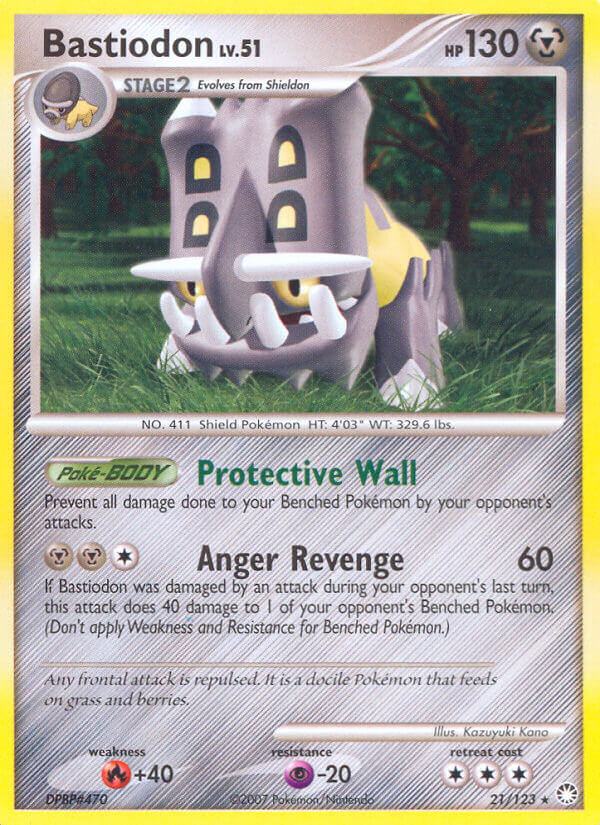 Bastiodon (21/123) (Theme Deck Exclusive) [Diamond & Pearl: Mysterious Treasures] | Total Play