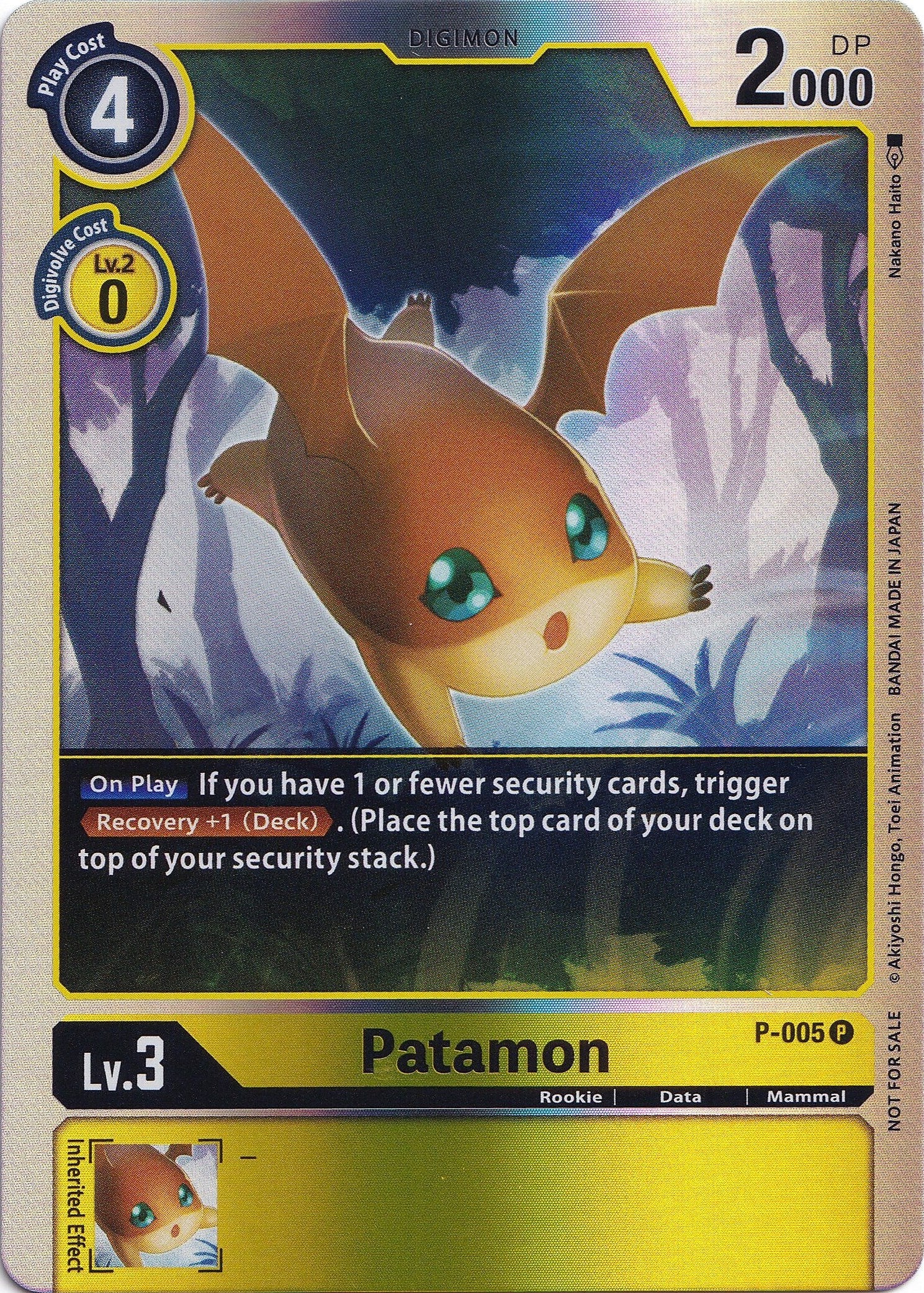 Patamon [P-005] (Rainbow Foil) [Promotional Cards] | Total Play