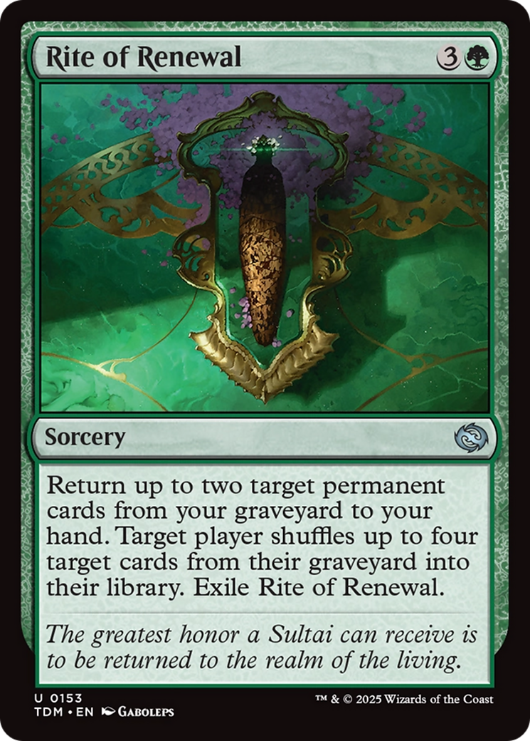 Rite of Renewal [Tarkir: Dragonstorm] | Total Play