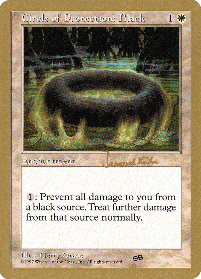 Circle of Protection: Black (Janosch Kuhn) (SB) [World Championship Decks 1997] | Total Play