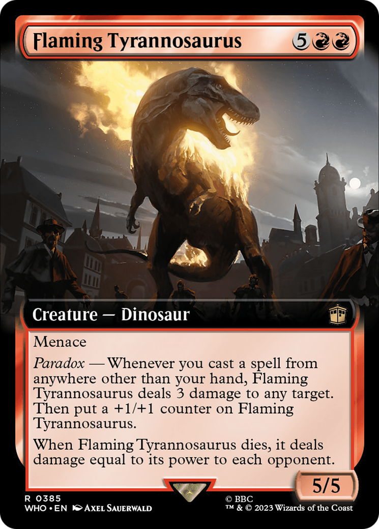 Flaming Tyrannosaurus (Extended Art) [Doctor Who] | Total Play