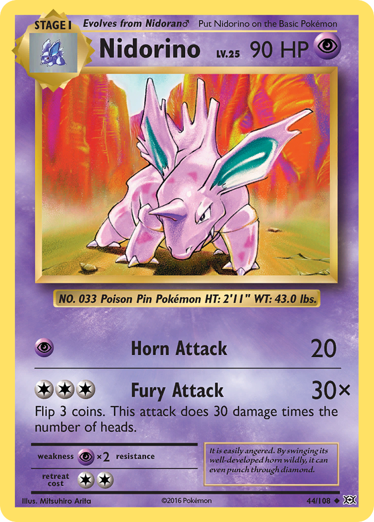 Nidorino (44/108) [XY: Evolutions] | Total Play