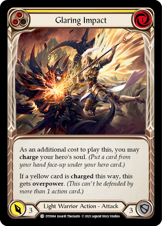 Glaring Impact (Yellow) [DTD064] (Dusk Till Dawn)  Rainbow Foil | Total Play