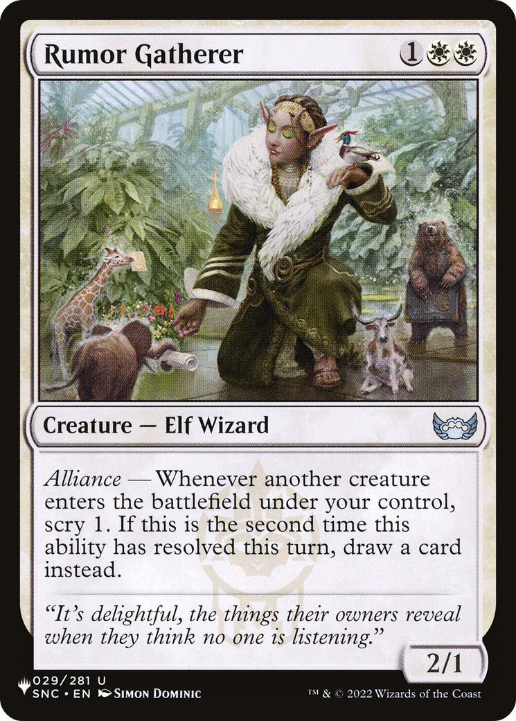 Rumor Gatherer [The List] | Total Play