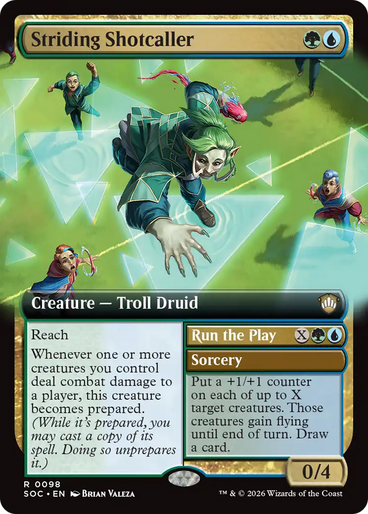 Striding Shotcaller (Extended Art) [Secrets of Strixhaven Commander] | Total Play