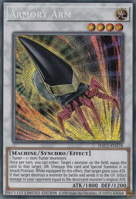 Armory Arm [HAC1-EN176] Secret Rare | Total Play