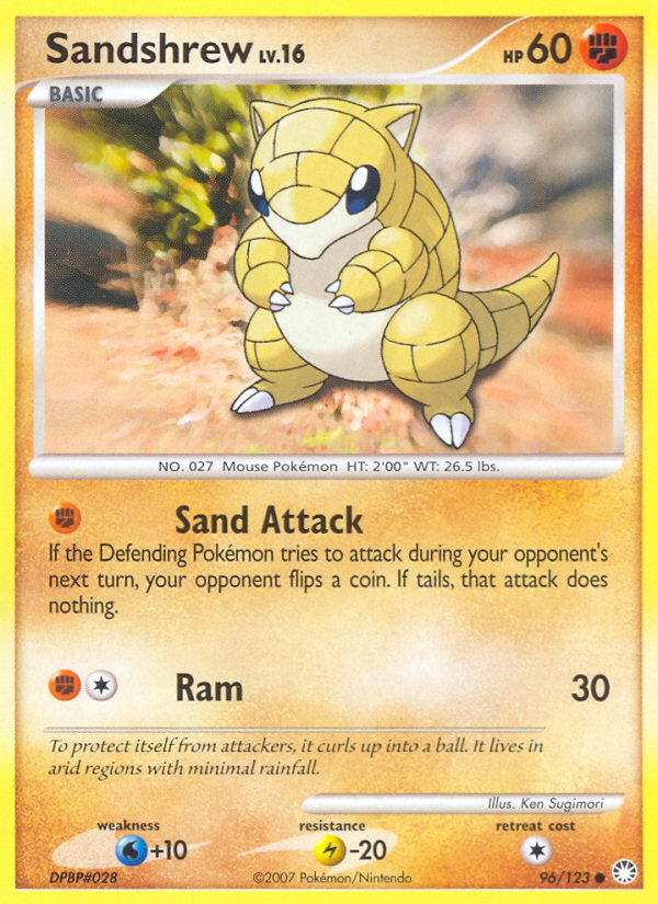 Sandshrew (96/123) [Diamond & Pearl: Mysterious Treasures] | Total Play