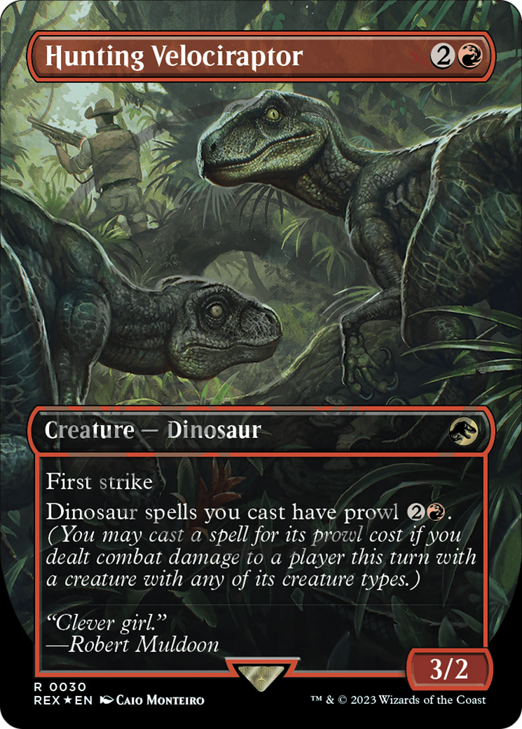 Hunting Velociraptor (Emblem) (Borderless) [Jurassic World Collection Tokens] | Total Play