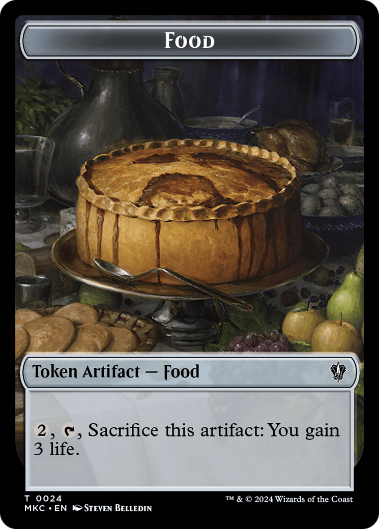 Clue // Food Double-Sided Token [Murders at Karlov Manor Commander Tokens] | Total Play