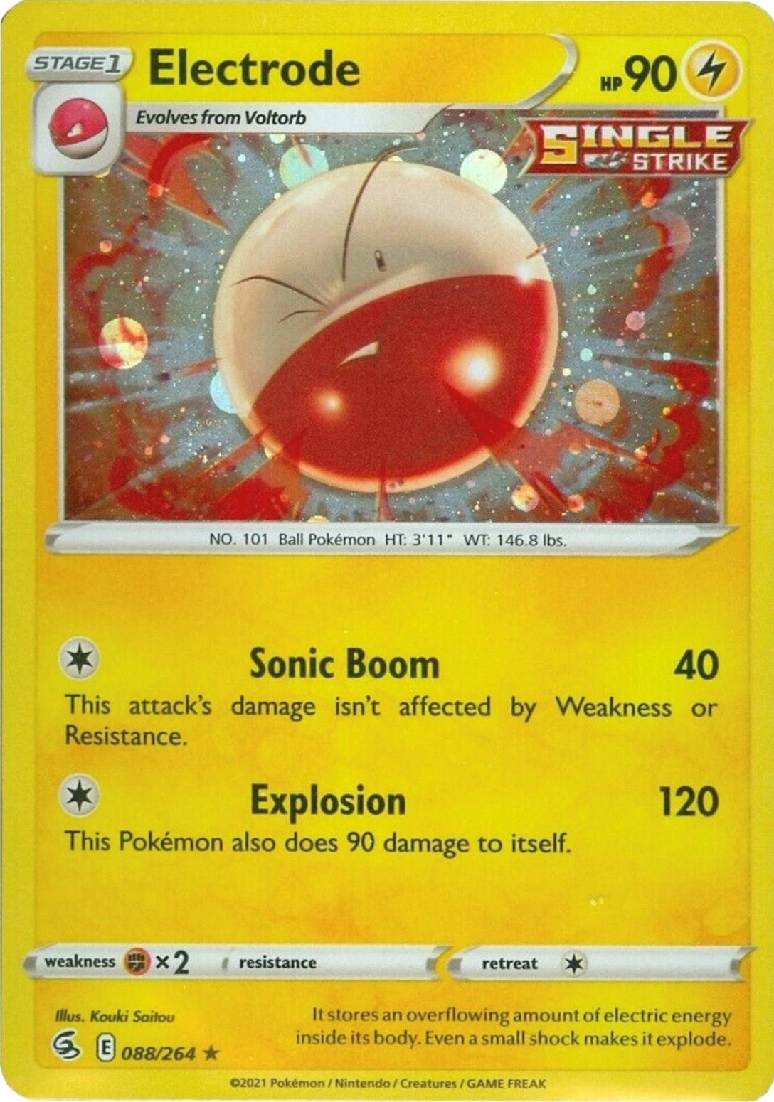 Electrode (088/264) (Cosmos Holo) [Sword & Shield: Fusion Strike] | Total Play