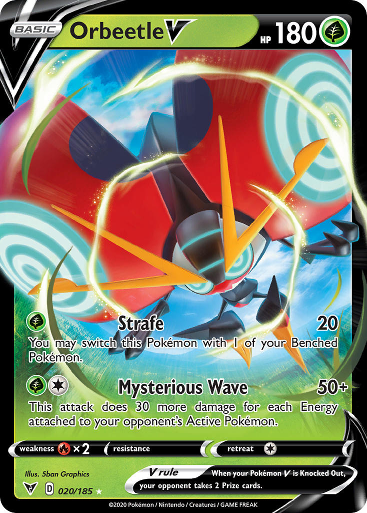 Orbeetle V (020/185) [Sword & Shield: Vivid Voltage] | Total Play