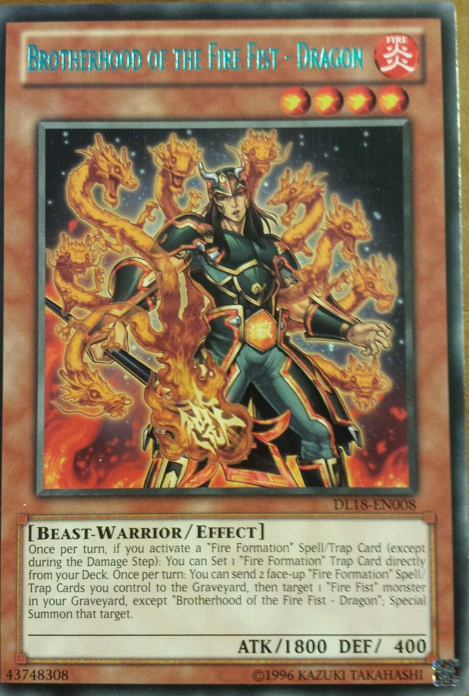 Brotherhood of the Fire Fist - Dragon (Green) [DL18-EN008] Rare | Total Play