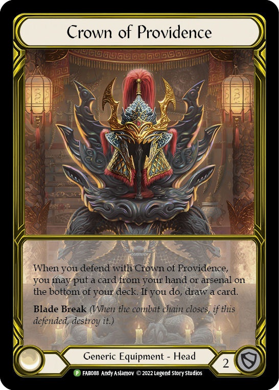 Crown of Providence (Golden) [FAB088] (Promo)  Cold Foil | Total Play