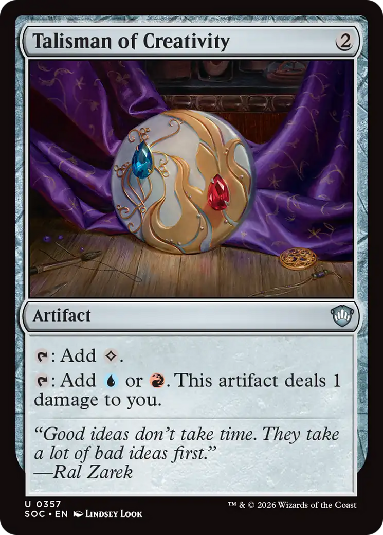 Talisman of Creativity [Secrets of Strixhaven Commander] | Total Play
