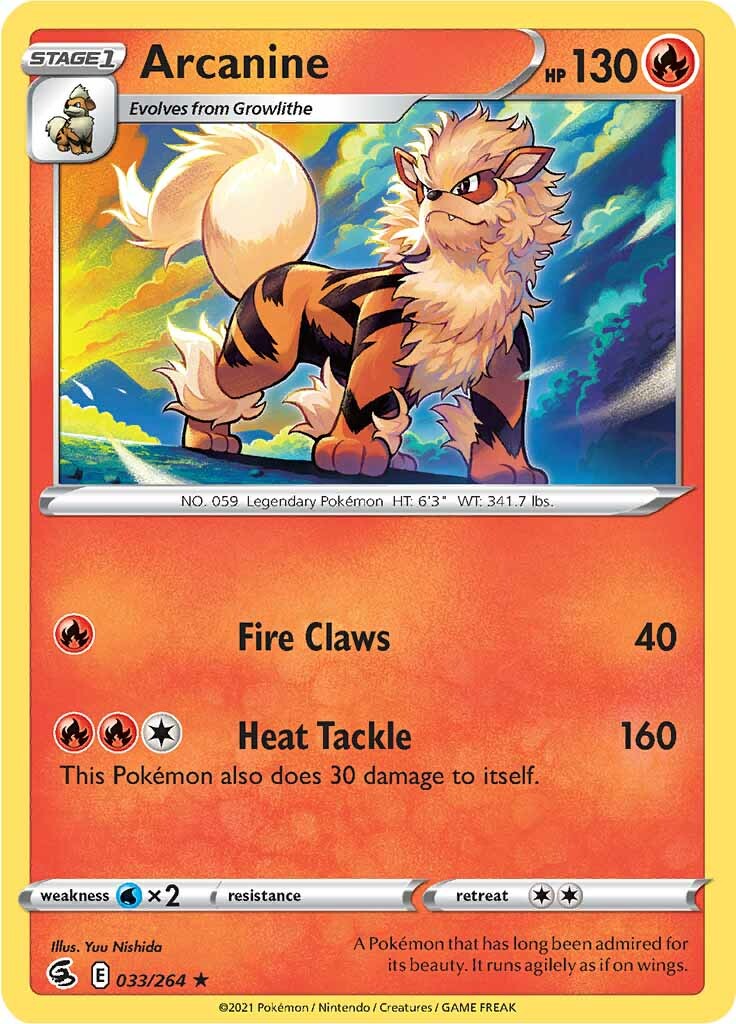 Arcanine (033/264) [Sword & Shield: Fusion Strike] | Total Play