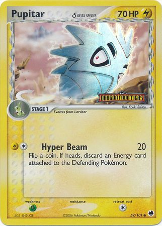 Pupitar (59/101) (Delta Species) (Stamped) [EX: Dragon Frontiers] | Total Play