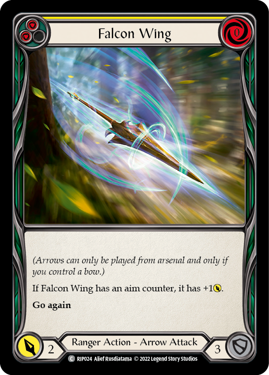 Falcon Wing (Yellow) [RIP024] (Outsiders Riptide Blitz Deck) | Total Play