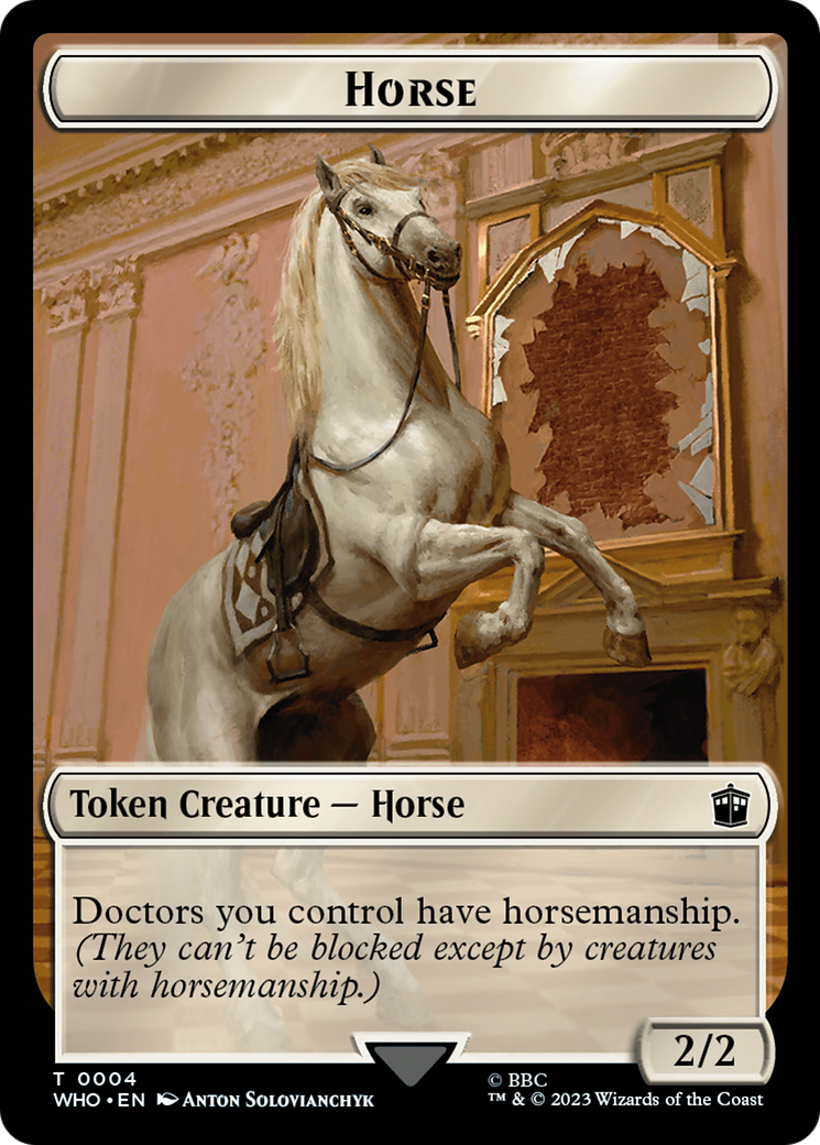 Horse // Soldier Double-Sided Token [Doctor Who Tokens] | Total Play