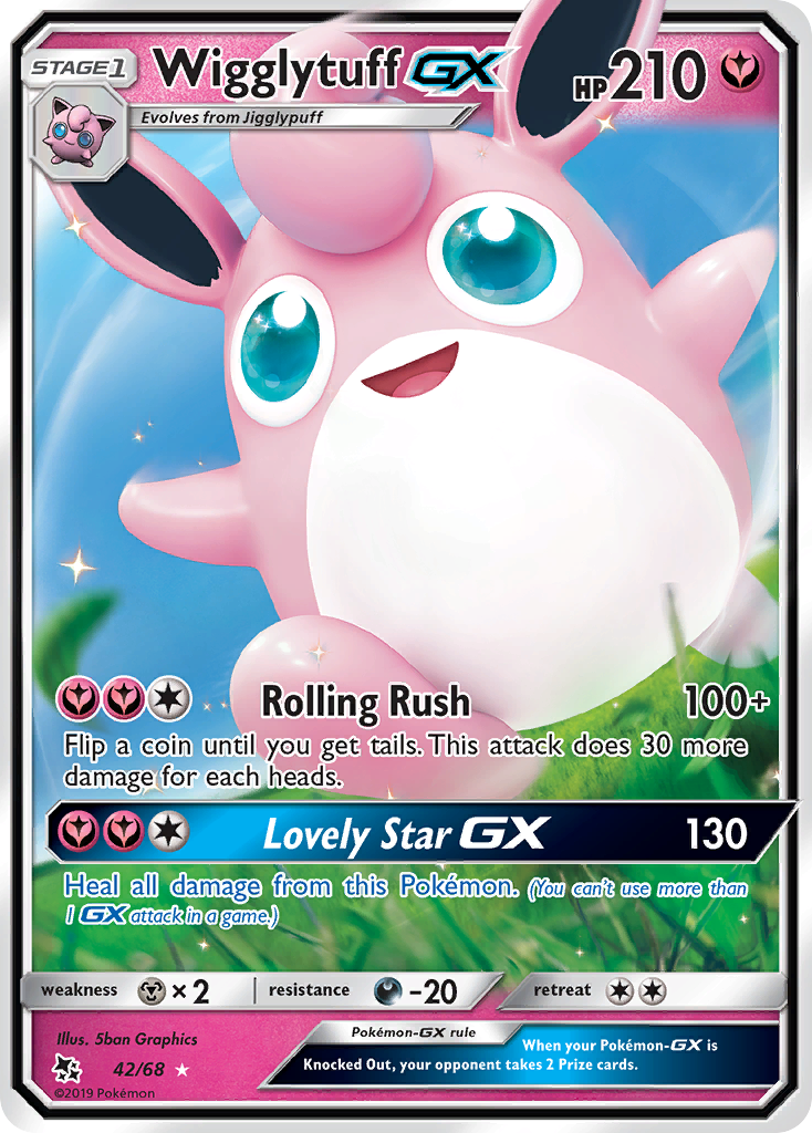 Wigglytuff GX (42/68) [Sun & Moon: Hidden Fates] | Total Play