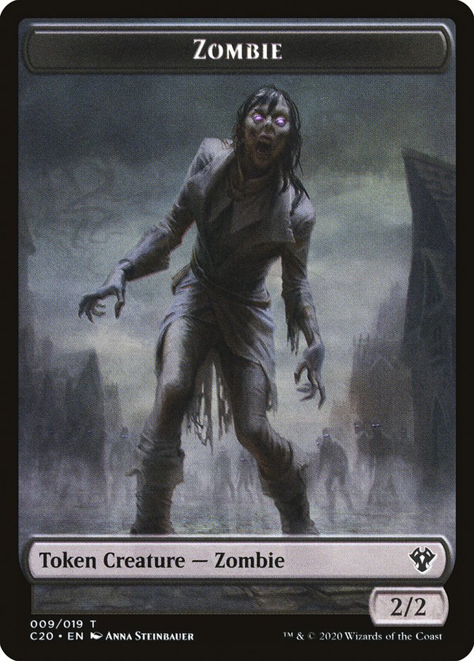 Human Soldier (005) // Zombie Double-Sided Token [Commander 2020 Tokens] | Total Play