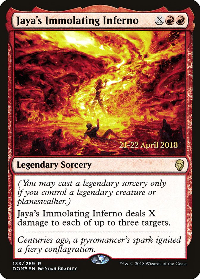 Jaya's Immolating Inferno [Dominaria Prerelease Promos] | Total Play