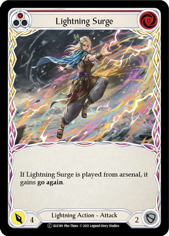 Lightning Surge (Red) [U-ELE189] (Tales of Aria Unlimited)  Unlimited Rainbow Foil | Total Play