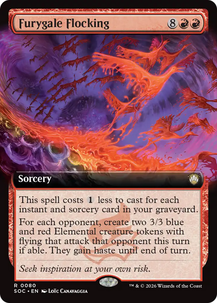 Furygale Flocking (Extended Art) [Secrets of Strixhaven Commander] | Total Play