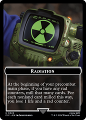 Radiation // Clue Double-Sided Token [Fallout Tokens] | Total Play