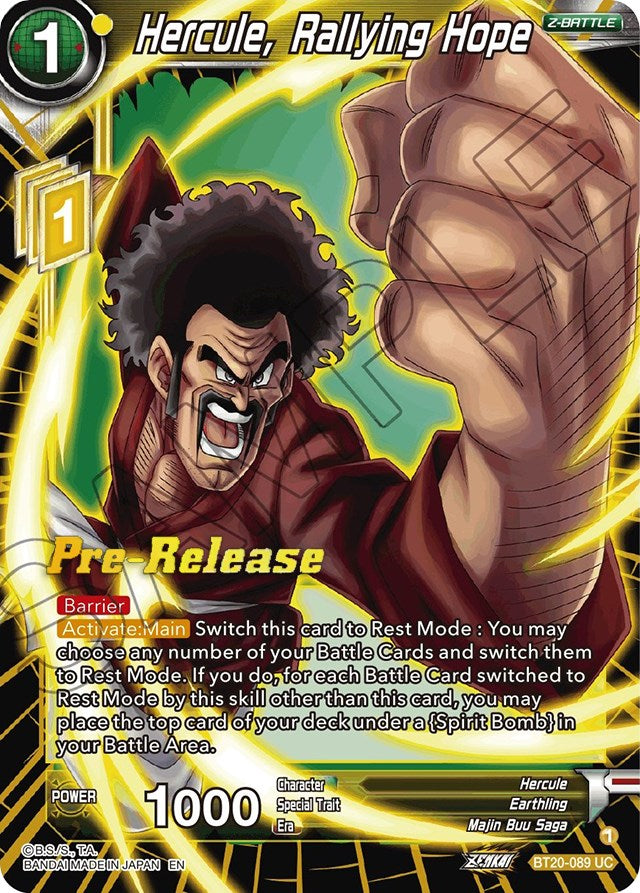 Hercule, Rallying Hope (BT20-089) [Power Absorbed Prerelease Promos] | Total Play
