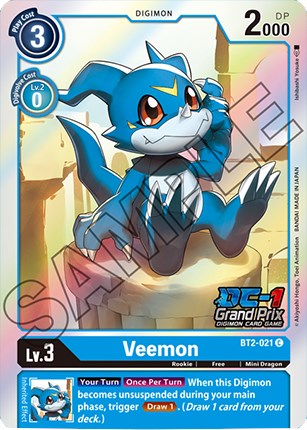 Veemon [BT2-021] (DC-1 Grand Prix) [Release Special Booster Promos] | Total Play