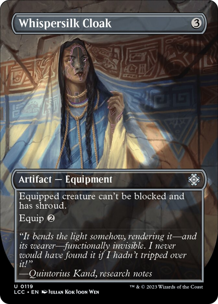 Whispersilk Cloak (Borderless) [The Lost Caverns of Ixalan Commander] | Total Play