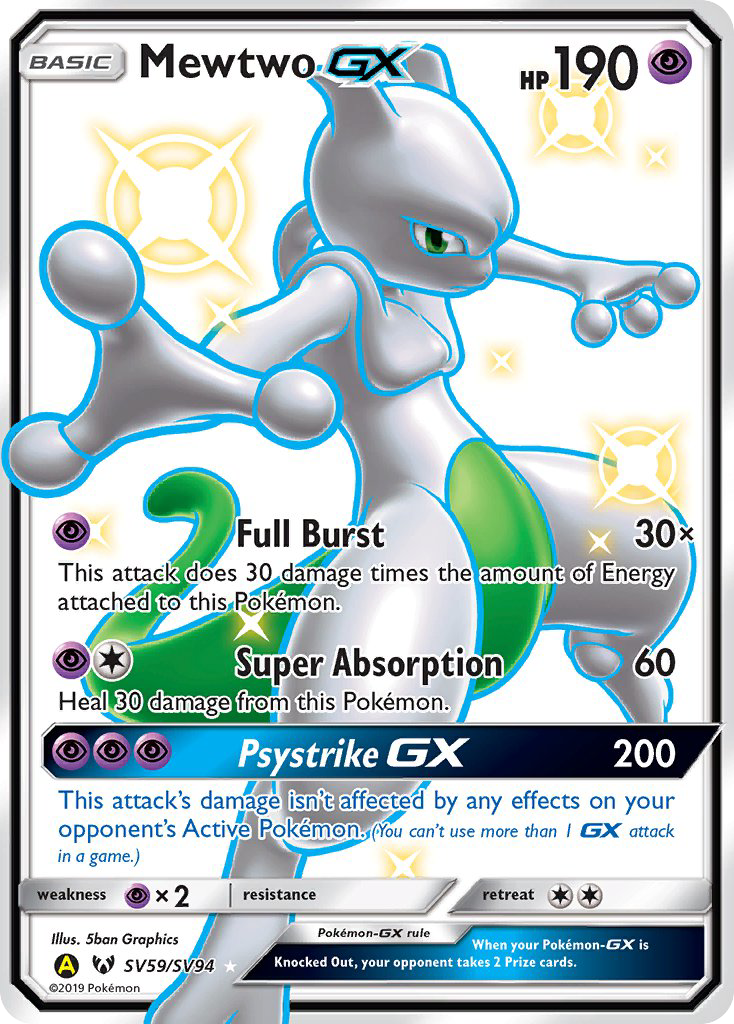 Mewtwo GX (SV59/SV94) [Sun & Moon: Hidden Fates - Shiny Vault] | Total Play