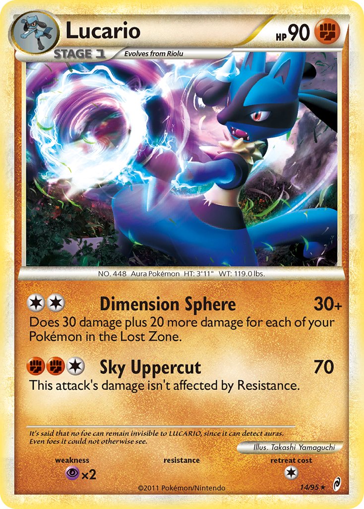 Lucario (14/95) (Theme Deck Exclusive) [HeartGold & SoulSilver: Call of Legends] | Total Play