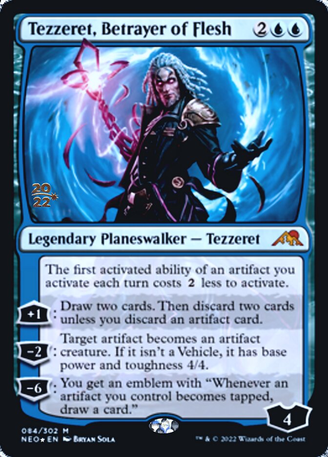 Tezzeret, Betrayer of Flesh [Kamigawa: Neon Dynasty Prerelease Promos] | Total Play