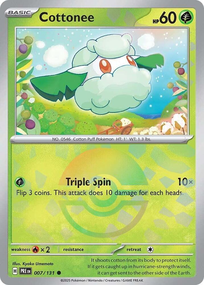 Cottonee (007/131) (Poke Ball Pattern) [Scarlet & Violet: Prismatic Evolutions] | Total Play