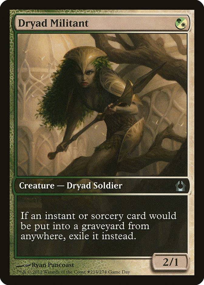 Dryad Militant (Game Day) (Extended Art) [Return to Ravnica Promos] | Total Play