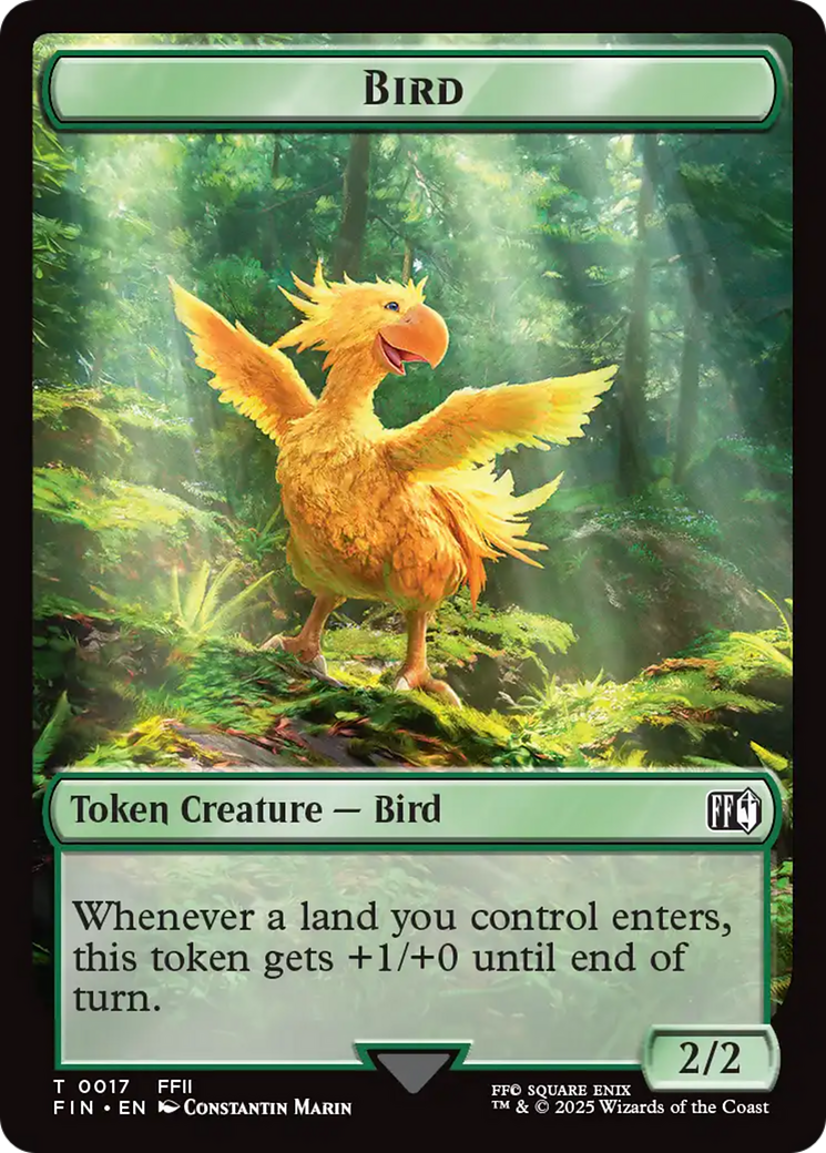 Bird (0017) // Wizard (0015) Double-Sided Token [FINAL FANTASY Tokens] | Total Play