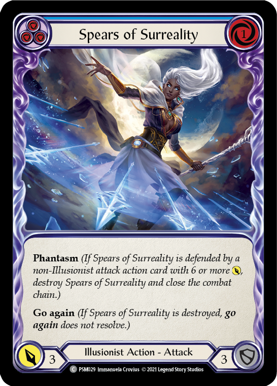 Spears of Surreality (Blue) [PSM029] (Monarch Prism Blitz Deck) | Total Play