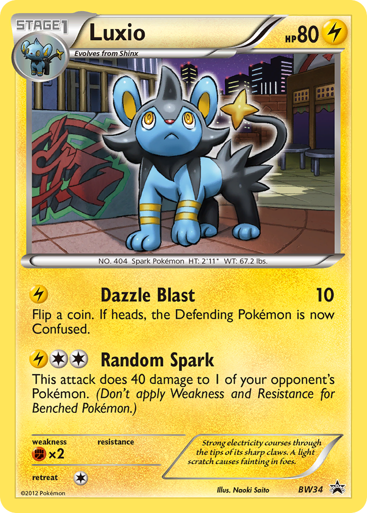 Luxio (BW34) [Black & White: Black Star Promos] | Total Play