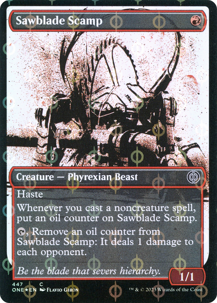 Sawblade Scamp (Showcase Ichor Step-and-Compleat Foil) [Phyrexia: All Will Be One] | Total Play