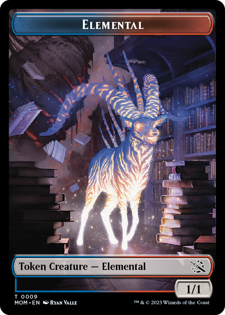 Elemental (9) // Spirit (14) Double-Sided Token [March of the Machine Tokens] | Total Play