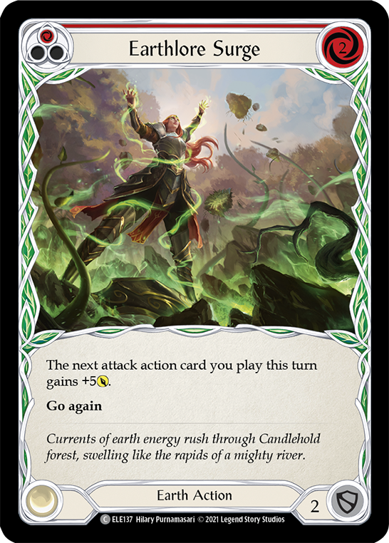 Earthlore Surge (Red) [ELE137] (Tales of Aria)  1st Edition Rainbow Foil | Total Play