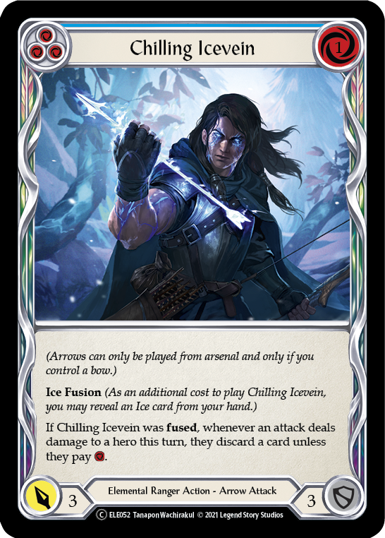 Chilling Icevein (Blue) [U-ELE052] (Tales of Aria Unlimited)  Unlimited Rainbow Foil | Total Play