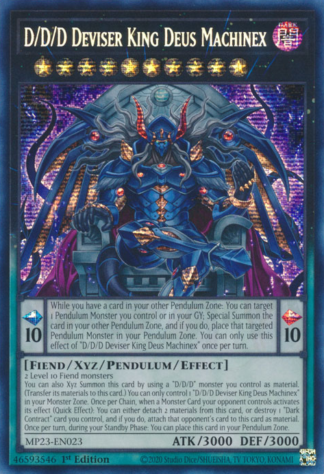 D/D/D Deviser King Deus Machinex [MP23-EN023] Prismatic Secret Rare | Total Play