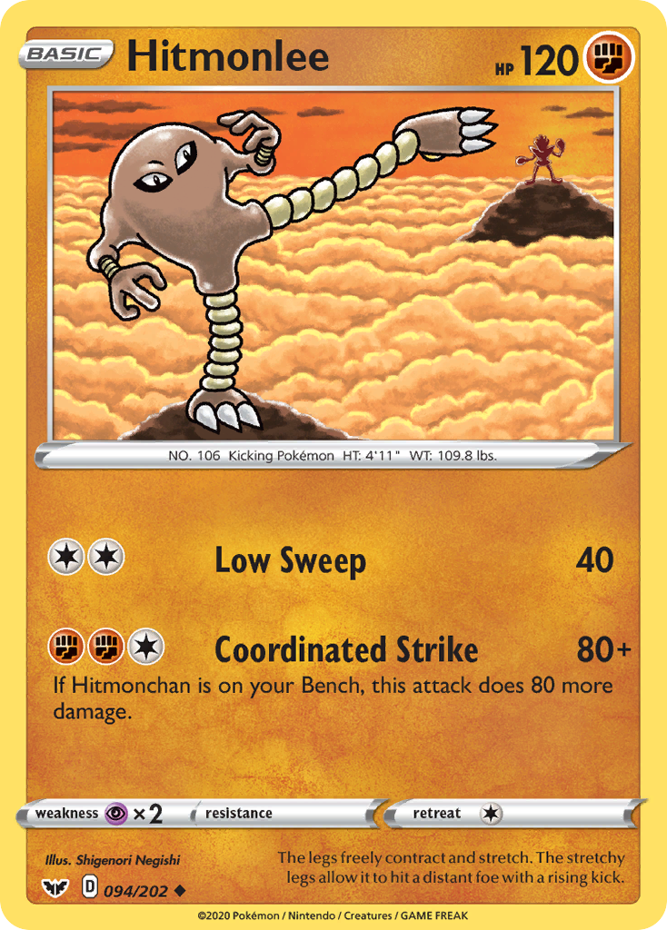 Hitmonlee (094/202) [Sword & Shield: Base Set] | Total Play