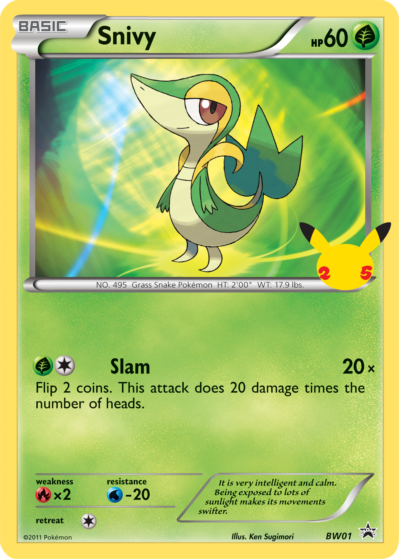 Snivy (BW01) (Jumbo Card) [First Partner Pack] | Total Play