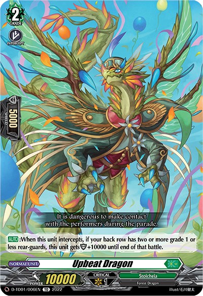 Upbeat Dragon (D-TD01/006EN) [Urara Haneyama -Bandmaster of Blossoming Bonds-] | Total Play